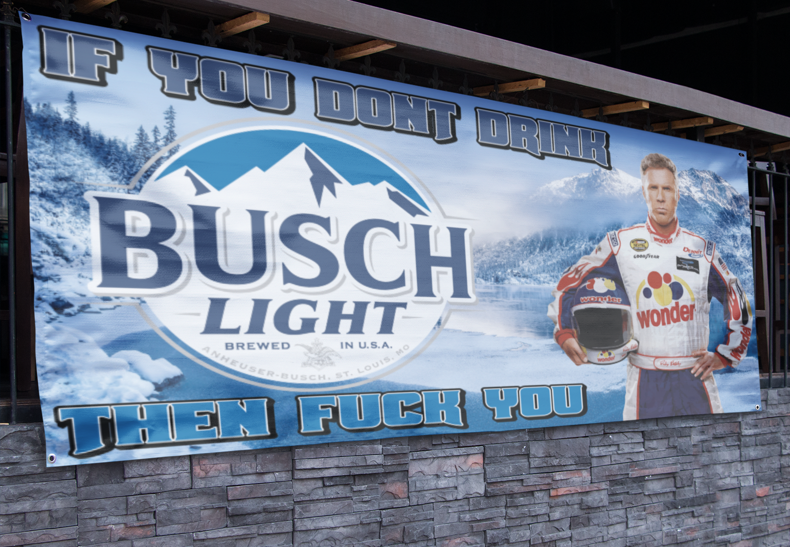 Busch Light Marlin Fishing Banner — Razor Edge Banner Company